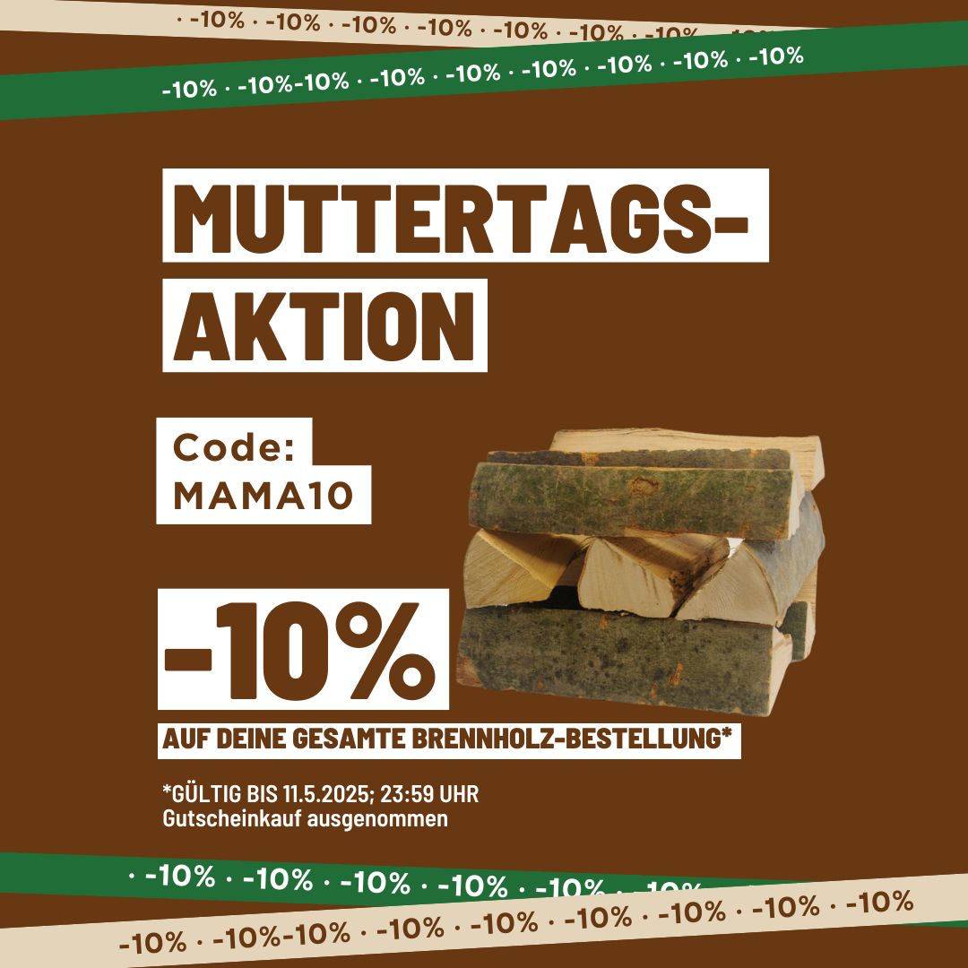 10% rabatt auf das gesamte Holzsortiment