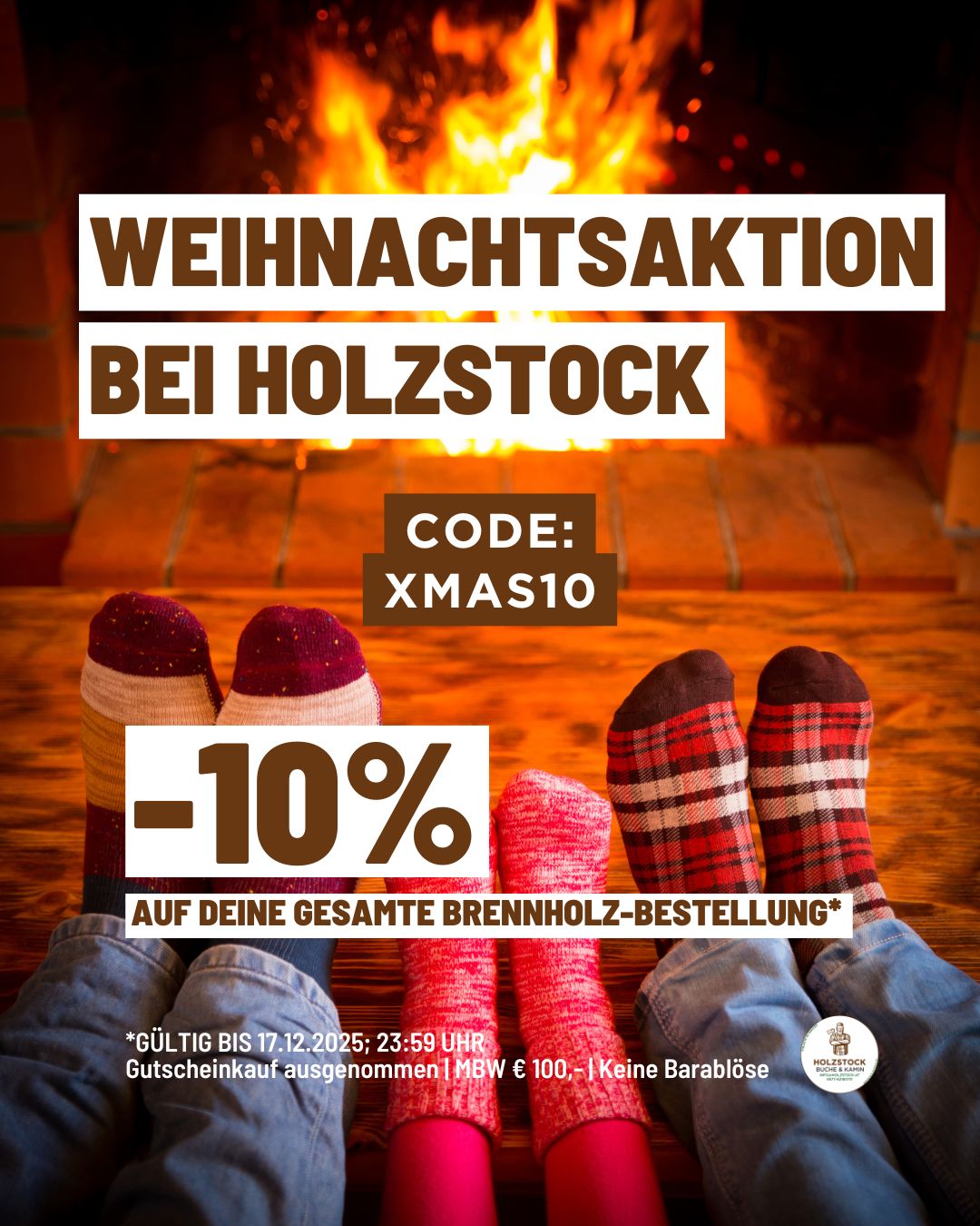 CODE: Xmas10 für -10% auf das gesamte Brennholzsortiment